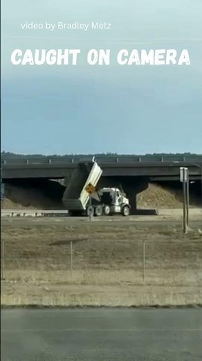 Caught on Camera: Truck slams into overpass in Montana