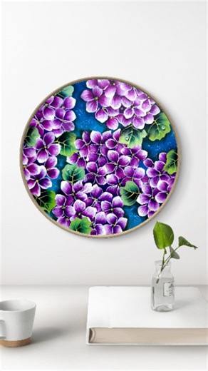 Renjitha Anoop on Instagram: "Painting Process On Glass 🔴 HYDRANGEA blossom 🌼Take a moment to relax with these satisfying brush strokes.Would Love To Know Your Thoughts ✍️ 📍 My painting technique eBook is now available to purchase from my website. Direct link is given in my bio 📍Materials: Glass Acrylic paints @liquitexofficial ( My premium brushes, it's available for purchase from my website www.renjithaanoop.com) Round brush 6 or 4 Liner Brush 15/0 Flat brush 1/