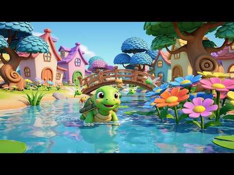 Happy Turtle Walks Tap Tap Too | Fun Walking Song & Nursery Rhymes for Kids