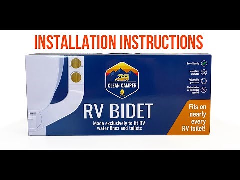 Clean Camper RV Bidet. Made for RV Waterlines and Toilets. No Extra Parts. Installation Video.