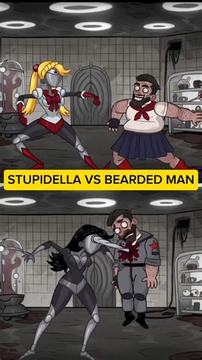 STUPIDELLA VS BEARDED MAN Level 14 Walkthrough