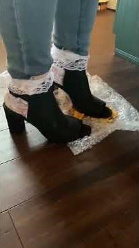 Lace ankle socks thick heels play time