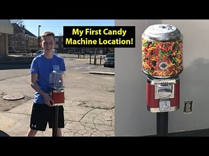 Placing My First Candy Machine To Start My Home Business!