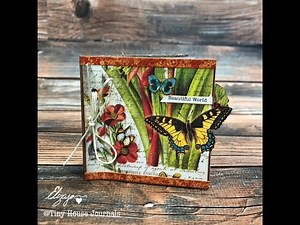 Graphic 45 'Nature Notebook' Teeny Tiny Book (Part 1 - Tutorial) #G45Technique