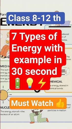 Part -1 7 Forms of ENERGY Explained Fast!" 🔋💡⚡#trending #feedshorts #youtubeshorts #viral #shorts