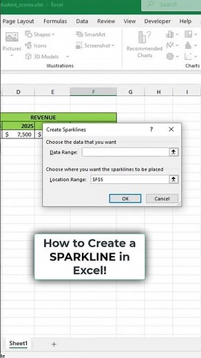 How to Create a SPARKLINE in Excel! #excel