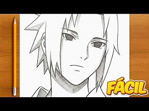 How to draw Sasuke Uchiha step by step ✏️⚡ | Easy pencil drawing 🔥🎨