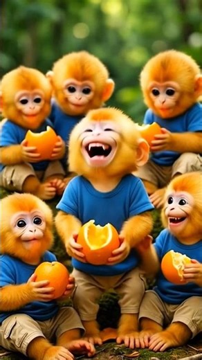 Funny baby monkey🐒 are laughing #shorts #shortvideo #viralvideo