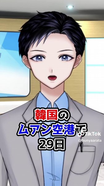 韓国の旅客機事故の原因は？着陸失敗で壁に衝突し爆発 #韓国 #旅客機 #航空機 #飛行機 #事故 #事件 #VTuber #ニュース #tiktokでニュース