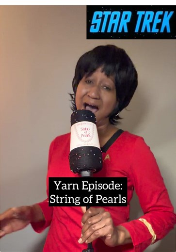 STAR TREK String of Pearls yarn, BOLDLY GO where no man has gone before! @GuChet Yarn The Pearls, reminds me of the Galaxy and Federation of Planets. SPACE ***This 100% Cotton yarn is silky smooth, and includes small Pearls weaved throughout. Get your yarn now. ***JUMBO cones are 1100yds and stands approx. 7 inches tall. 100% Mercerized Cotton & Pearls. Website: guchet.com #crochetersoftiktok #crocheters #startrek #yarn #crochet