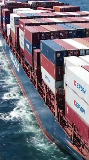 Massive Cargo Ship Moving Across the Sea in 4k Realism