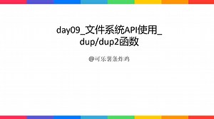 day09_文件系统API使用_dup/dup2函数