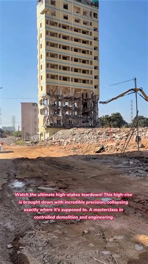 Gravity Wins! 🏗️💥 Precision Building Demolition #demolition #building #construction #how #respect