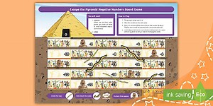 Escape the Pyramid: Negative Numbers Board Game (Ages 8 - 9)