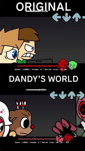 FNF ZANTA: DANDY'S WORLD vs ORIGINAL