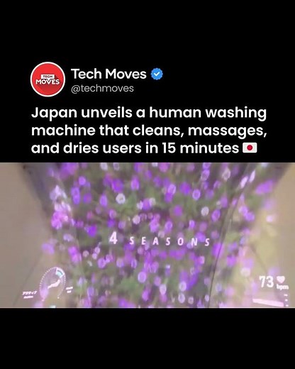 Japan unveils a human washing machine that cleans, massages, and dries users in 15 minutes😮