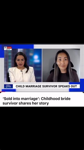 Kate Yang on Instagram: "Thank you @skynewsaustralia for helping me share my child bride survivor story. I was nervous and fighting through PTSD but I hope that together we can end child marriage. ❤️‍啕 @unchainedatlast @ahafoundation @zontaintl #EndChildMarriage #HealOutLoud #the12yearoldbride"