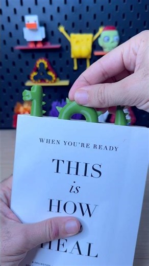 3D Printed Locky the Cute Bookmark Creature