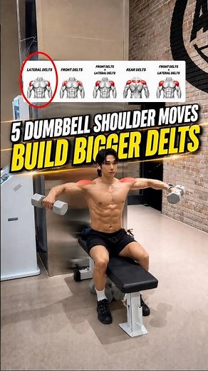 🔹5 Dumbbell Shoulder Exercises for Full Delt Growth🔥 #shoulder #gymtips #gymworkout