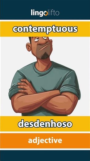 🇬🇧🇵🇹 contemptuous - desdenhoso : learn English : vamos aprender inglês : vocabulary builder