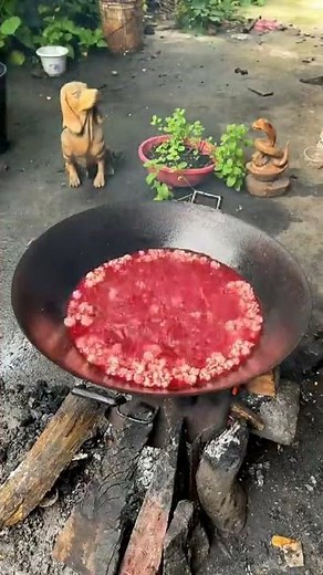 How to make red popcorn from red dragon fruit #cooking