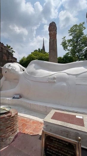 【タイ・アユタヤ遺跡】巨大な寝釈迦仏4K｜まるで生きているような神秘の寺院 Thailand Ayutthaya Reclining Buddha | Thailand Travel Vlog