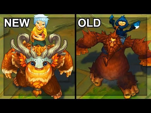 All Nunu Skins NEW and OLD Texture Comparison Rework 2018 (League of Legends)
