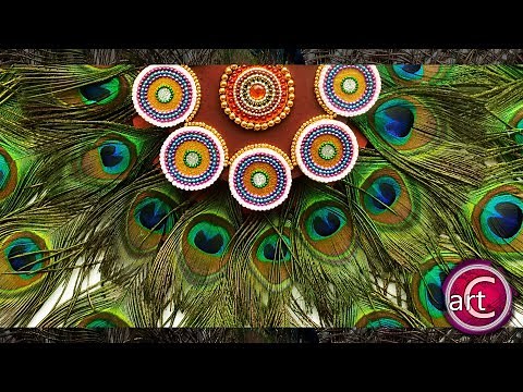 DIY:Wall decoration Ideas| How to make Peacock Feather wall hanging| Art with Creativity 262