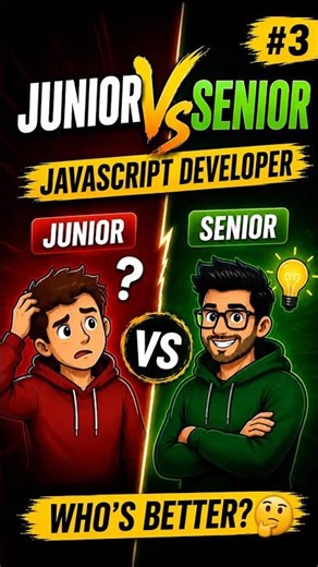 Junior vs Senior JavaScript Developer | Beginner vs Pro | E02 #coding #interview #programming