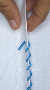 916K views · 5.3K reactions | Beautiful Blue beads border lace embroidery Design with pearls #viral #trending #handmade #design #diy #handembroidery #fypシ゚viral #fypシ゚ #useful #diycrafts #easy #cute #satisfying #viralreels #reelsfypシ #tutorial #support #stitch #embroidery #hand #everyone #reels #viralvideo | Sewing Book | Facebook