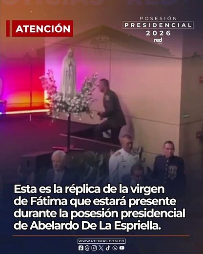 The VIRGIN OF FÁTIMA accompanies Abelardo De La Espriella's POSSESSION