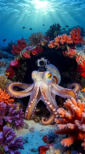 🐙 Exploring a Hidden Coral Cave | Ocean Secrets #SeaAnimals #OceanDiscovery #YouTubeShorts #shorts