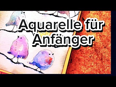 Aquarell Watercolor Vögel zum nachmalen