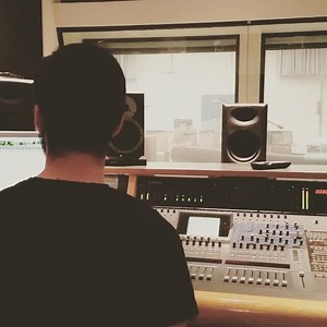 In the studio making drum sounds... | Chemistry Club