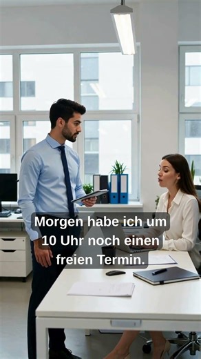 Asking for an appointment at the office: Conversation in German B2 – Everyday Business