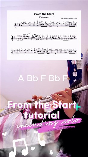 How to Play 'From the Start' by Laufey on Flute Tutorial