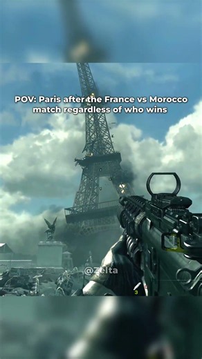 Paris after the France VS Morocco match 💀 #callofduty #worldcup