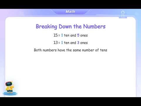 Free Video Lesson: Compare Two-Digit Numbers - (Grade 1)