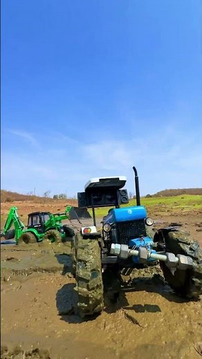 JCB backhoe Loader Stuck in mud #youtubeshorts #reels