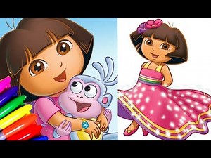 DORA THE EXPLORER Fairytale Adventure Coloring Page Fun for kids to learn Art COMPILATION