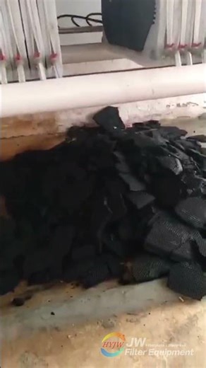 Coal slurry dewatering in action.