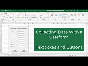 Collecting Userform Data in VBA: Textboxes and Buttons