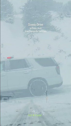 Scenic Snowy Drive to Price Utah from Bryce Canyon ❄️ Winter Roads, Viewpoints & Attractions