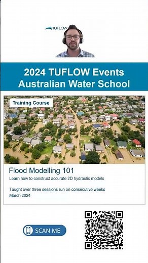 Flood modelling 101 live online course with TUFLOW