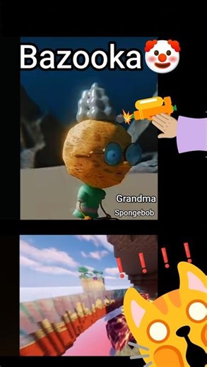 GrannygotHit by a Bazooka🤡#youtube#youtubeshorts#comedy#funny#rip#gaming#minecraft#minecraftshorts