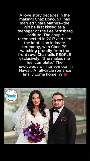 Cher's Son Chaz Bono Marries Shara Mathes—the First Girl He Ever Kissed 40+ Years Ago