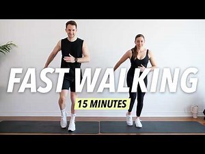15 Min Fast Walking Workout – Fat Burning Cardio at Home (No Equipment)
