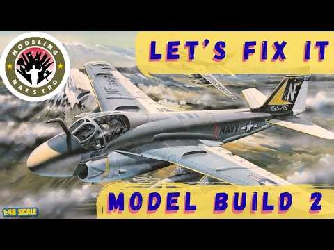 Hobbyboss A-6A Intruder 1/48 scale - Model Build and Review - Construction, Scratchbuild, Primer 4K