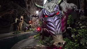 A Christmas ride through the Monster Mansion at Six Flags over GA with the lights on! | Jonny Amusement