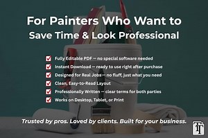 Painting Contractor Invoice Template: Editable PDF, Word, Excel, Numbers (digital Download) - Etsy Australia